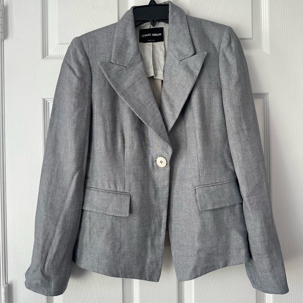 Giorgio Armani Linen/ Silk Blend Blazer Sz 44
